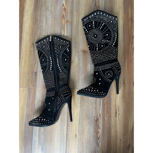 Olivia Miller Studded Boots - Picture 1 of 8
